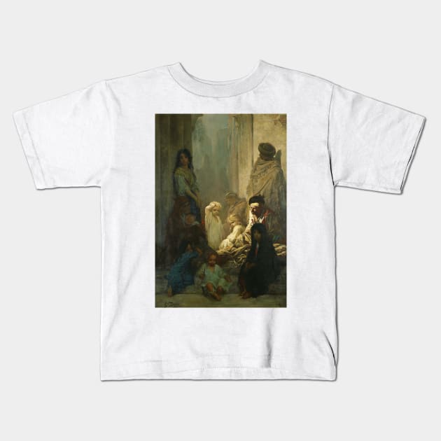 La Siesta, Memory of Spain by Gustave Dore Kids T-Shirt by Classic Art Stall